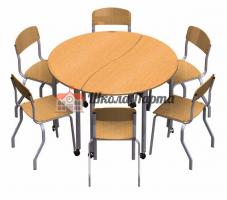 Стол ученический трансформер "Полукруглый" 4